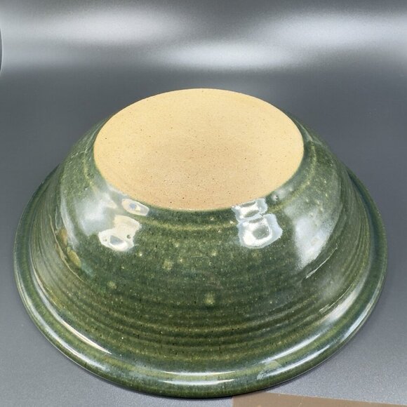 Hand Made Studio Art Pottery Deep Dish Bowl Watermelon Shaped Artist Signed VTG - Picture 8 of 15